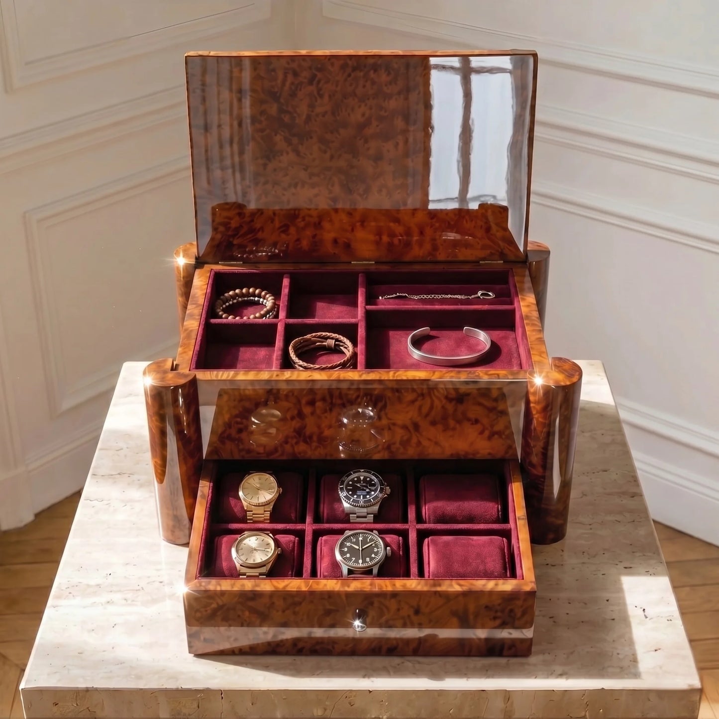 Pandora Jewelry Box Thuya Wood | Essaouira Handcrafted