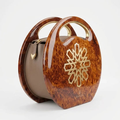 The Medina Tote | Thuya Burl & Leather