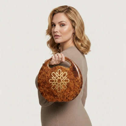 The Medina Tote | Thuya Burl & Leather