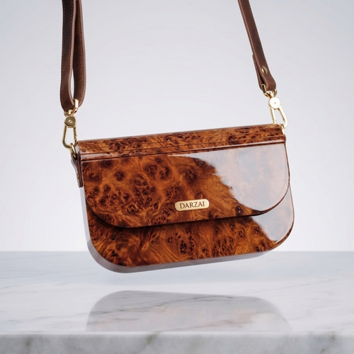 The Atlas | Thuya Burl Saddle Bag